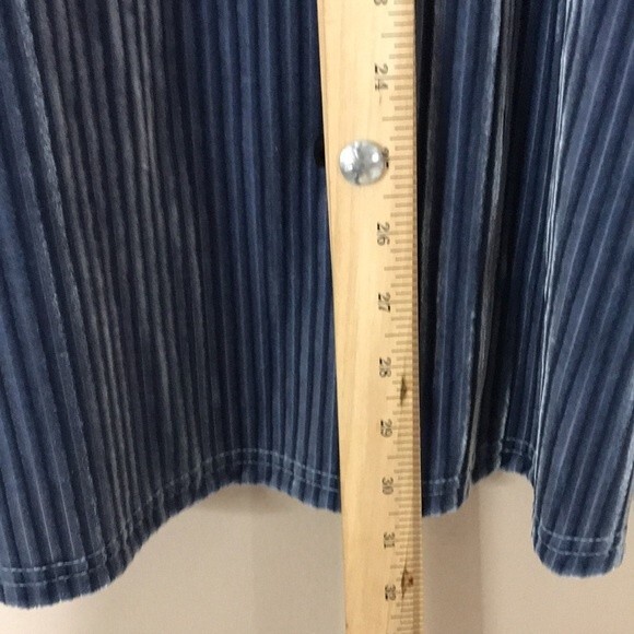 She + Sky blue Silver Gray Cut Velvet Shift Dress X Keyhole Back size small - Picture 6 of 11